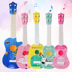 Дети милые животные гитара инструмент укулеле дети ребенок образовательная игра игрушка