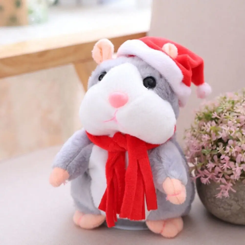 Jouets électroniques Hamster Cheeky parlant jouet interactif souris animal de compagnie parler son enregistrement Hamster joyeux noël cadeau bébé enfants jouet