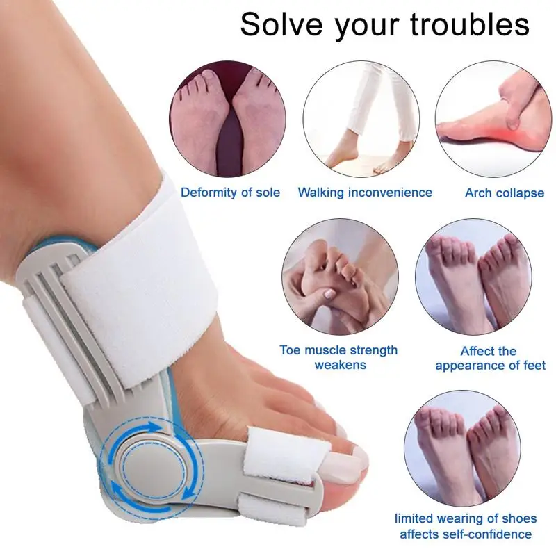 

Toe Bunion Corrector Hammer Straightener Corrector Foot Pain Relief Hallux Valgus Correction Orthopedic Foot Care for Men Women