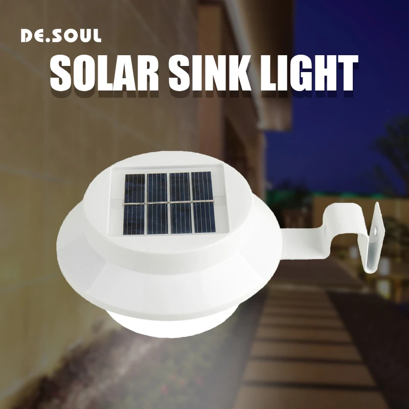 

DE.SOUL Solar Power Light Waterproof Led Sensor Solar Lamp Outdoor Light Roof Corridor Wall Lamp Garden Lighting Pathway Fence