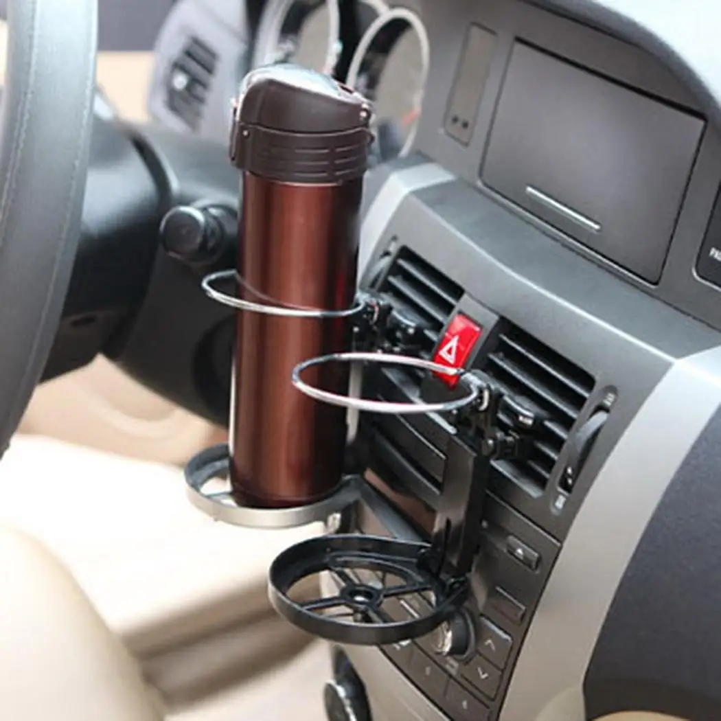 Автомобиль Air Vent крепление Чашки Складной Держатель серебристый, черный напиток кронштейн для бутылок стойки