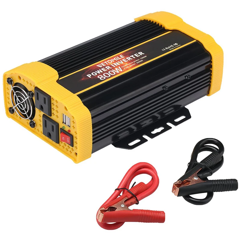 

800W peak 1600W DC 12/24V AC 110/220V solar wave sine inverter for off grid system Solar inverters volts transformer adapter