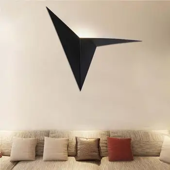 

220V Creative Triangle Wall Lamp Industrial Led Wall Light Hotel Restaurant Cafe Porch Bedroom Aisle Background Lighting