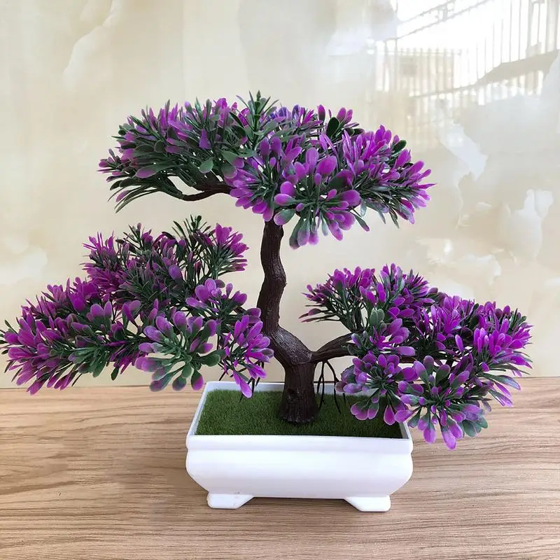 AUGKUN Ganoderma árbol Lotus Pino árbol simulación flor Planta Artificial Bonsai pote verde falso plantas ornamentos decoración del hogar artesanía AUGKUN Ganoderma árbol Lotus Pino árbol simulación flor Planta Artificial Bonsai pote verde falso plantas ornamentos decoración del hogar artesanía