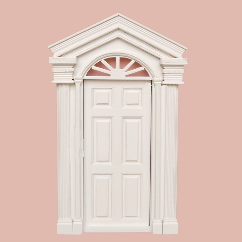 

1:12 Dollhouse Miniature Luxury Wooden White Exterior Door 6 Panel