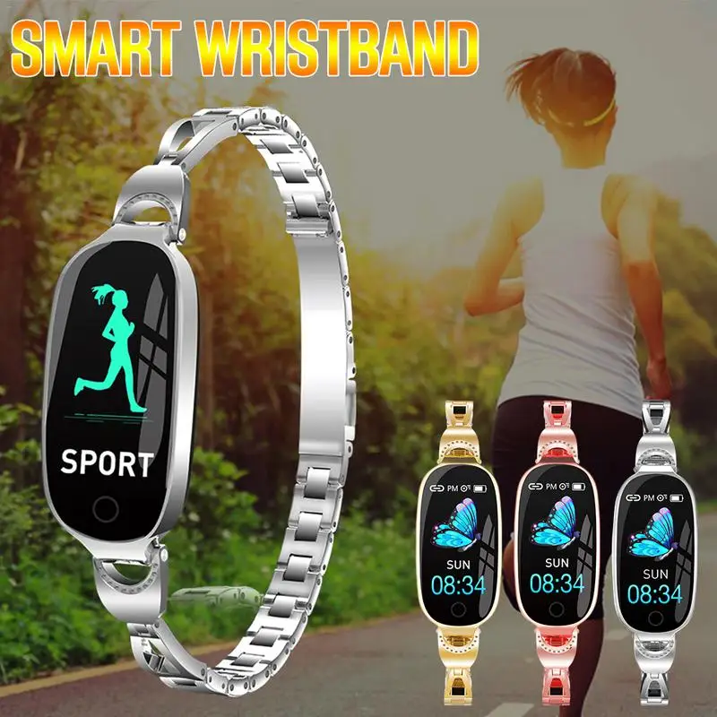 

Smart bracelet, fitness tracker, heart rate and blood pressure sleep monitor for IOS and Android, with color screen girls gift