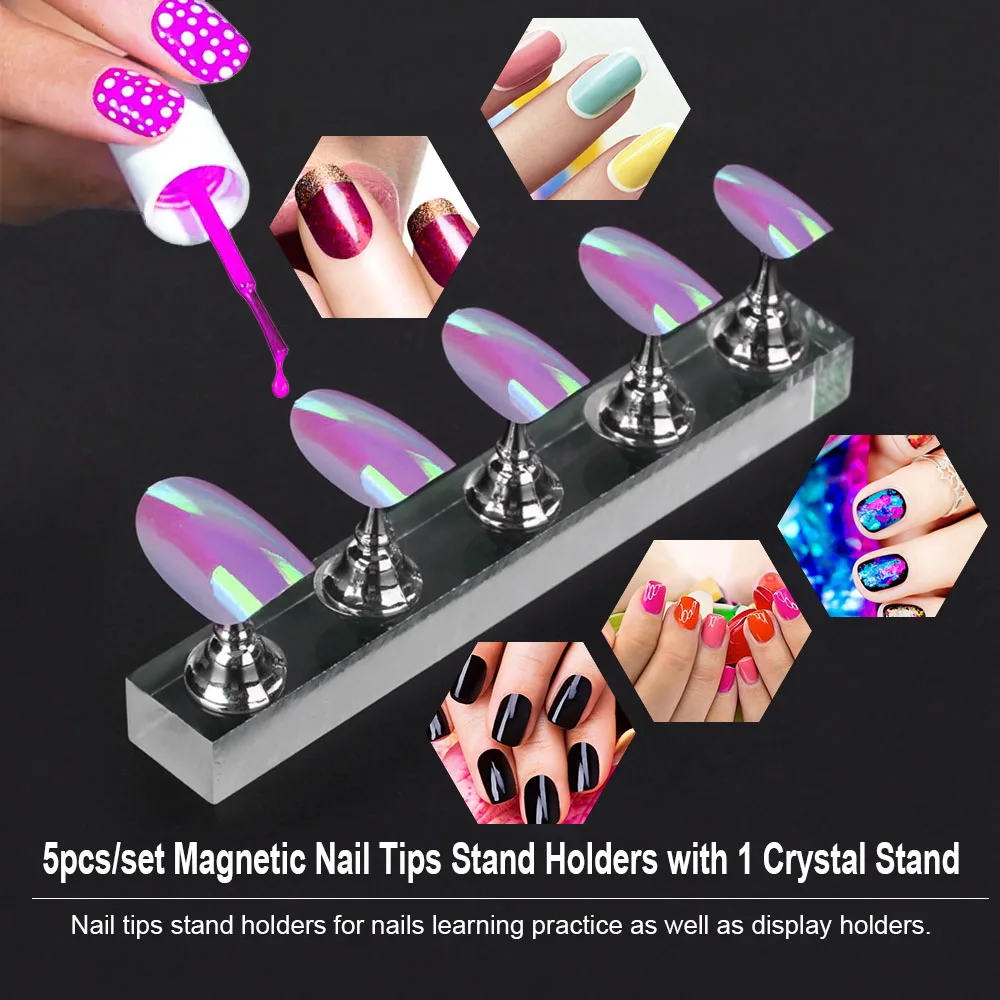 

Transparent Acrylic False Nail Holder Stand Manicure Nail Displayer Manicure Practice Show Board Nail Art Exposure Plate