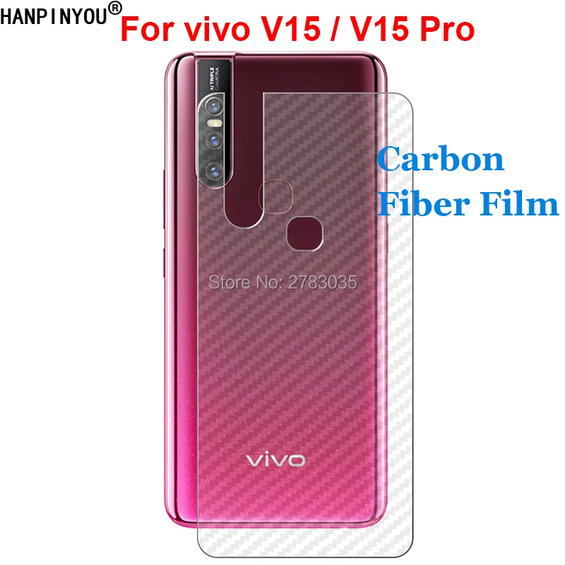 

For vivo V15 6.53"/ V15 Pro 6.39" Durable 3D Anti-fingerprint Transparent Carbon Fiber Back Film Rear Screen Protector