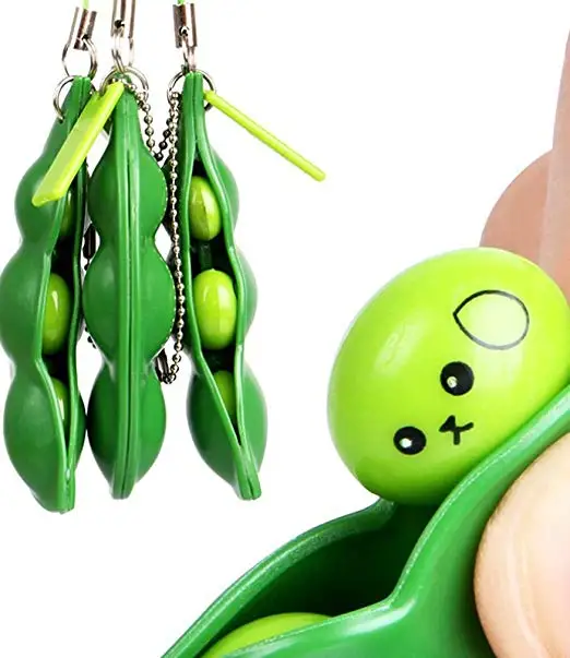 

Edamame Toys Soybean Bean Pea EDAMAME Keychain Phone Bag Charm Stress Relieve Funny Toys Durable Portable Cute Plastic