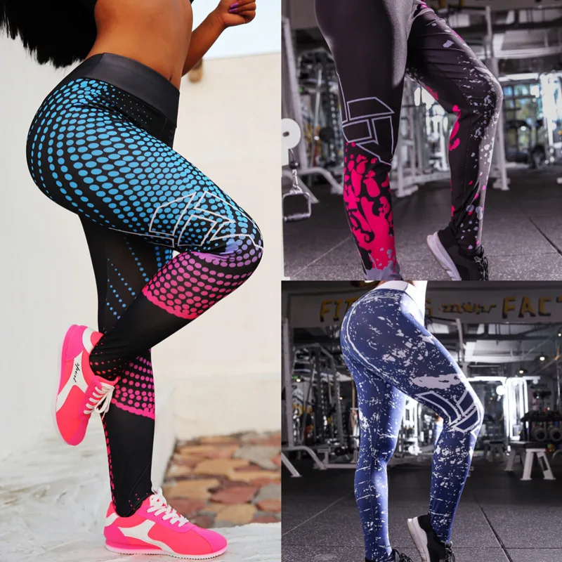 

No Rules Digital Printing Yoga Pants Motion Bodybuilding Slim Fit Yoga Ankle-length Trousers Sports Fitness Leggings For Woman