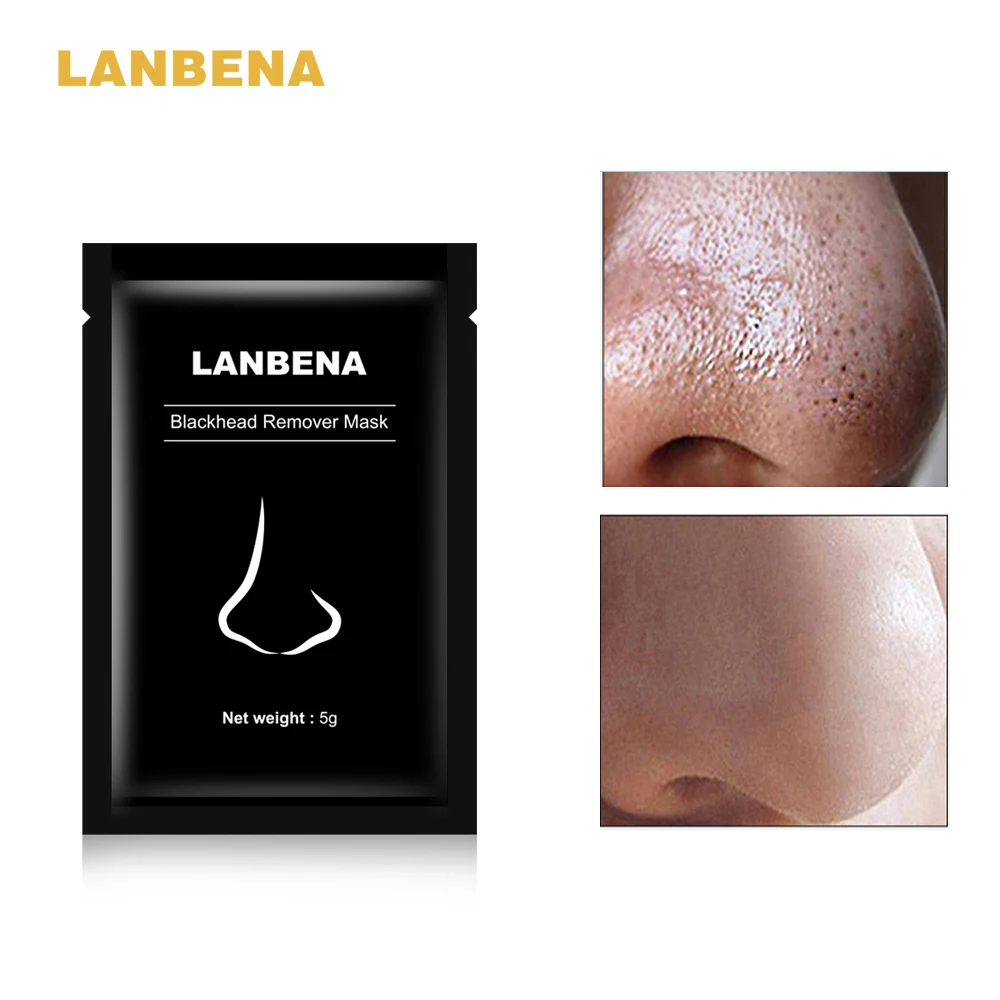 LANBENA черная маска blackhead Remover маска для носа отшелушивающая грязевая маска для лица уголь акне питающее масло Управление уход за кожей 5 шт