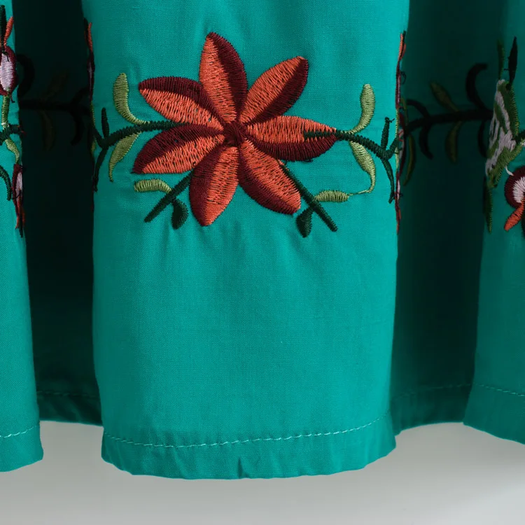 Nova blusa bordada floral étnica mexicana 70s,
