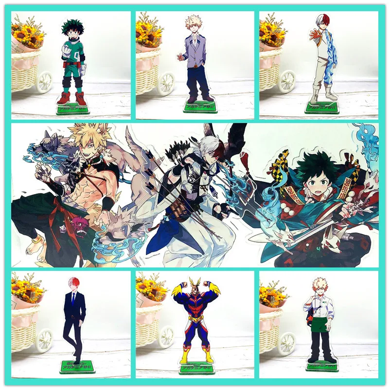 My hero academic фигурка акриловая игрушка Izuku Bakugou Todoroki URARAKA Tsuyu Tokoyami All Might Aizawa Iida модель
