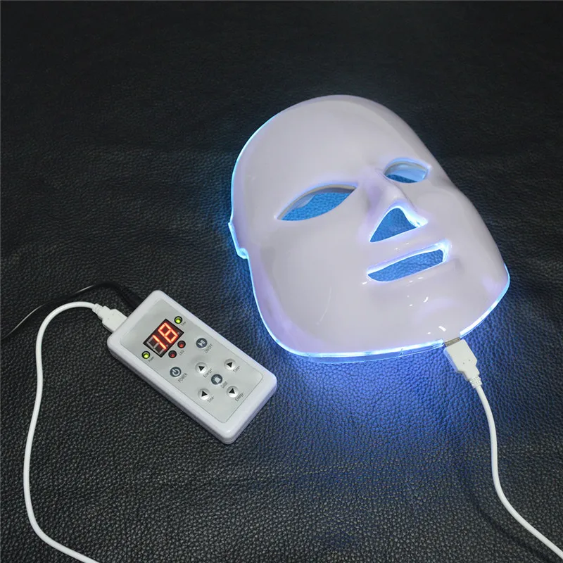 

7 Colors LED Mask Light Phototherapy Beauty Instrument galvanic spa skin care machine Wrinkle Acne Remover Facial Care Tools