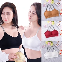 Женские, женские, на бретельках, пуш-ап, съемные накладки, однотонное Спортивное нижнее белье для спортзала, Майки