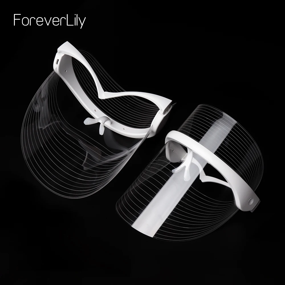 

ForeverLily 3 Colors LED Light Therapy Facial Mask Skin Rejuvenation Wrinkle Removal Electric Machine Face Skin Care Tools