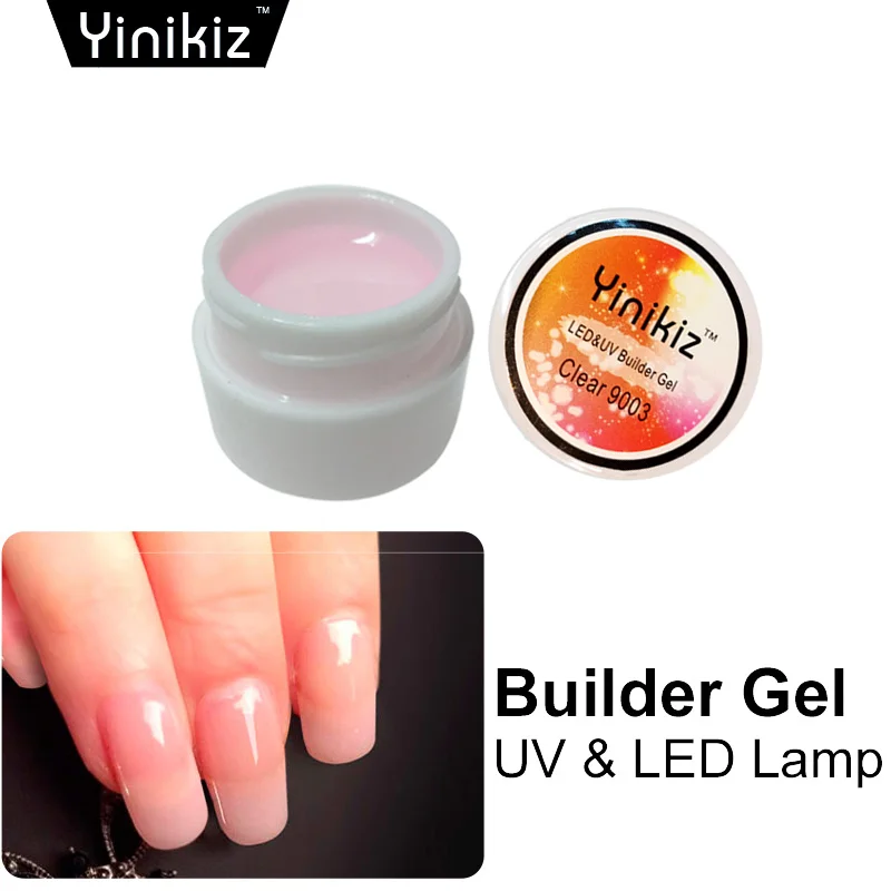 Yinikiz 3 Couleurs Blanc Rose Clair Transparent Uv Builder