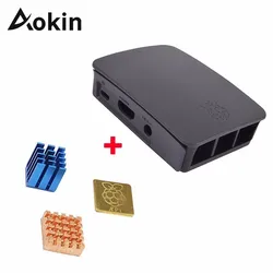 Aokin – boîtier pour Raspberry Pi 3, boîtier ABS officiel pour Raspberry Pi 2, coque de la fondation Raspberry Pi + dissipateur de chaleur 