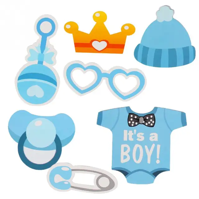 25 Pieces Baby Shower Photo Booth Props Its A Boy Kids Favors Party