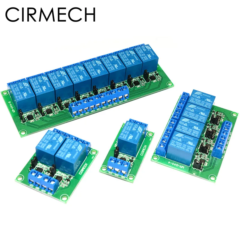 CIRMECH 1 / 2 / 4 /6 / 8 Channel Relay Module with light coupling for ...
