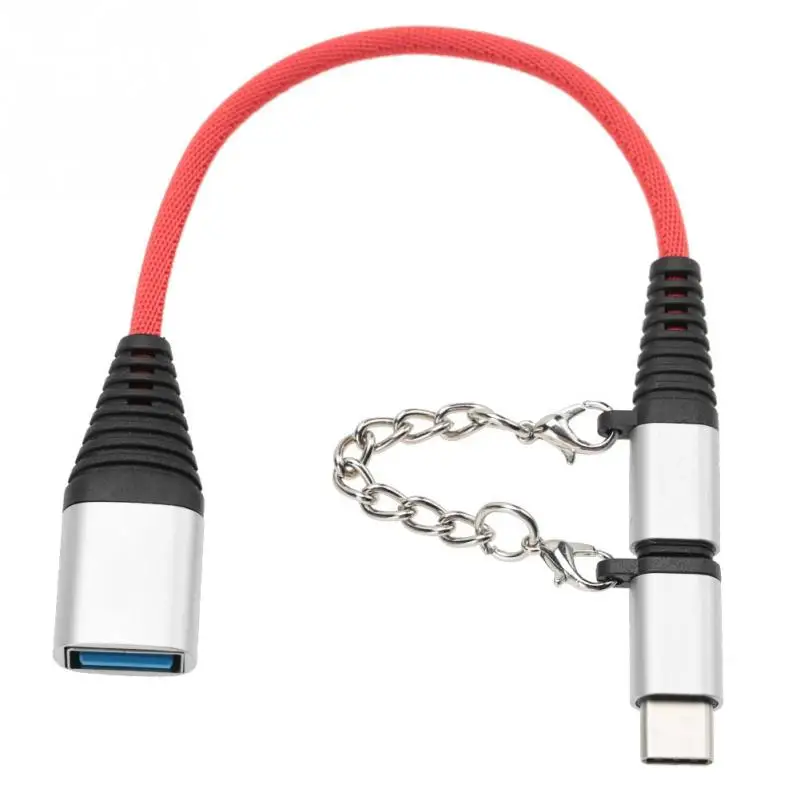 Адаптер мобильного телефона 2 в 1 type-C Micro USB 2,0 Быстрая зарядка OTG кабель для мобильных телефонов Android