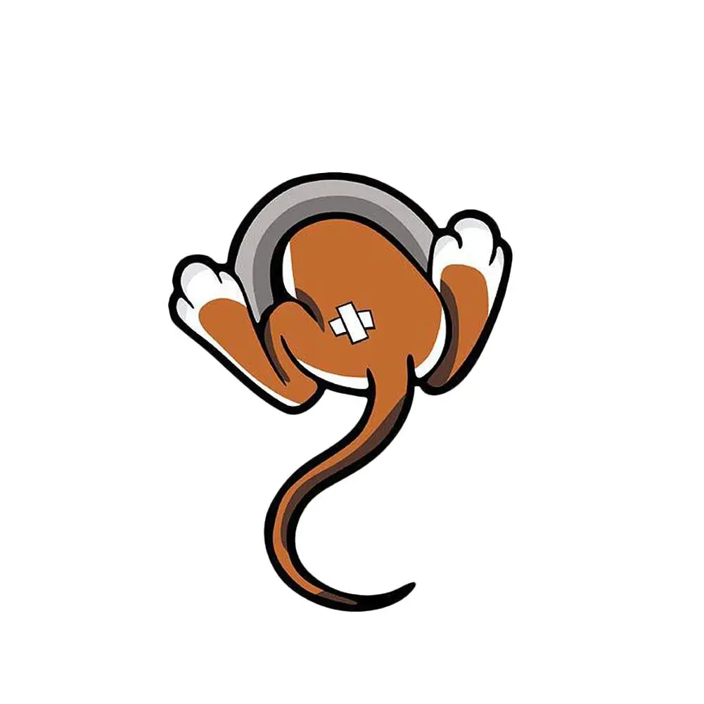 

Car Stickers Three-Dimensional Mouse Tail Fueling Cover Stickers Funny Car Tail Stickers Waterproof Detachable Reflective