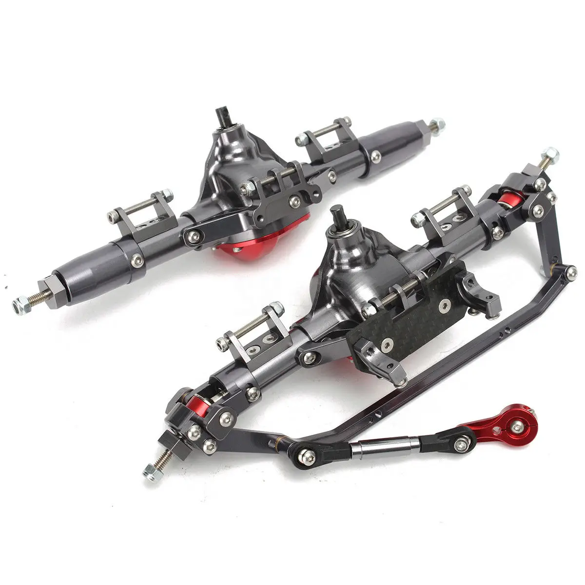 

2xCNC Aluminum Axle Front + Rear Rock Axle For AXIAL Honcho SCX10 1:10 RC Car US