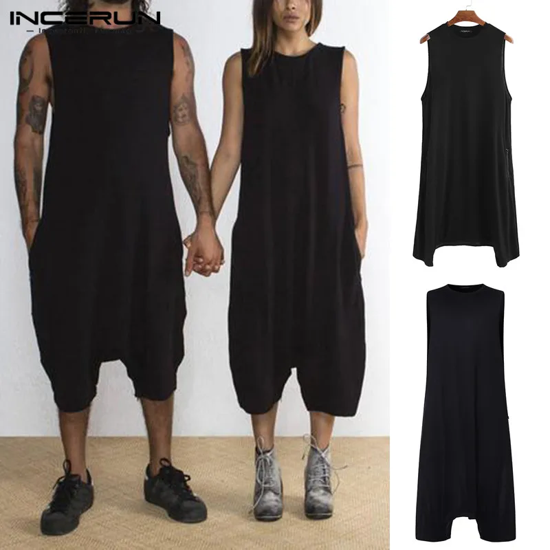 Brand Men's Sets Hiphop Jumpsuits Sleeveless Rompers Solid Overalls Vacation Sets Shorts Coveralls Hombre Rompers Overalls Big Brand Men's Sets Hiphop Jumpsuits Sleeveless Rompers Solid Overalls Vacation Sets Shorts Coveralls Hombre Rompers Overalls Big