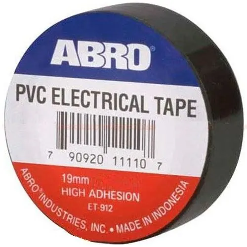 Electrical Tape ABRO ET-912-R Black, 0,19 * 10yd (9,1 m)