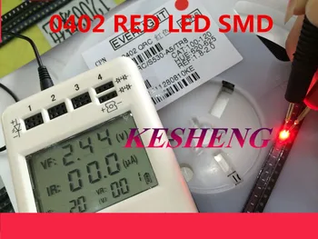 

0402 Led Surface Mount 0402 Red Smd/smt Led Super Bright Lamp Lights-emitting Diodes 0402 SMD LED 620-625NM 500PCS