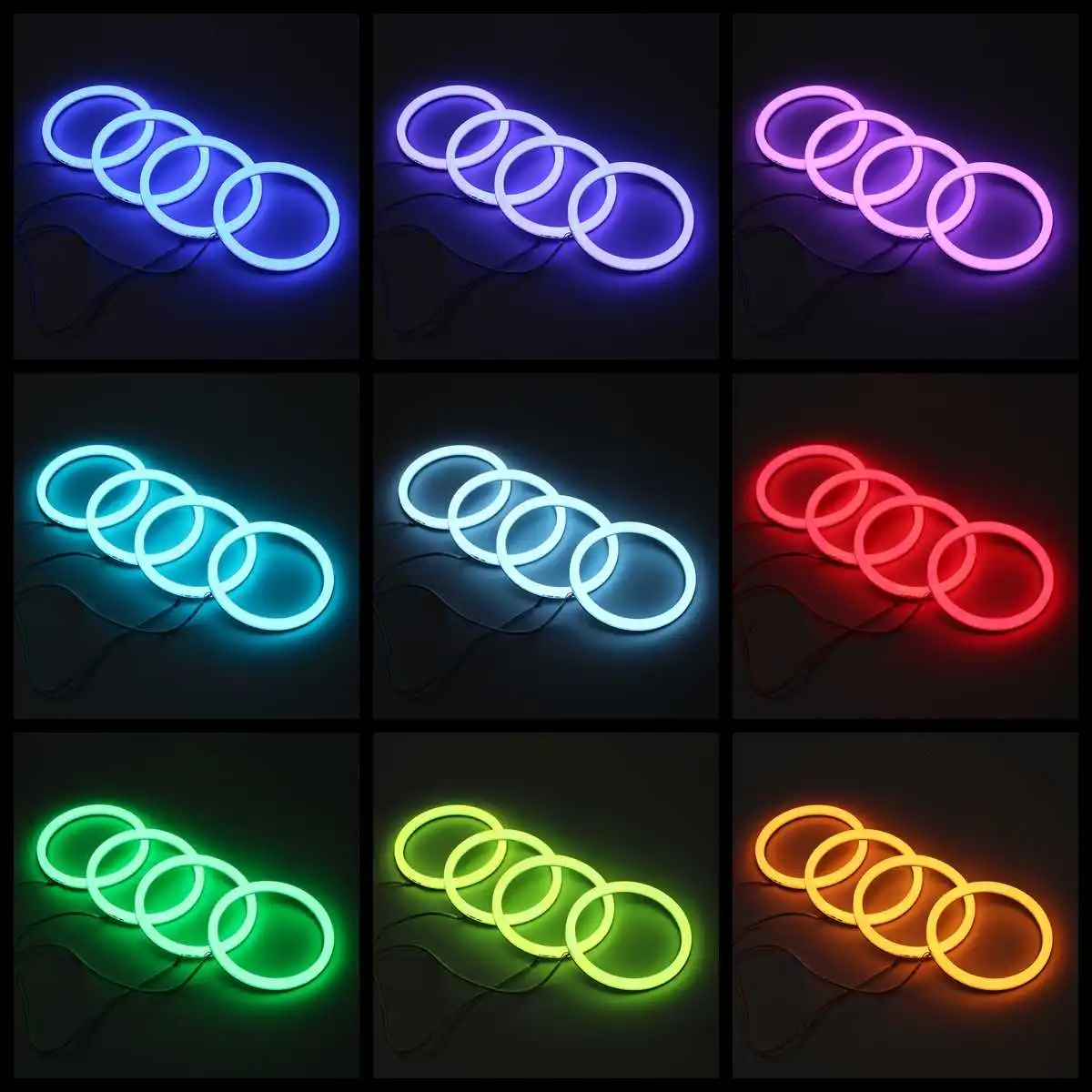 4 шт. 106 мм супер RGB светодиодный E46 2D SMD ангельские глазки halo Кольца для BMW купе Cabrio