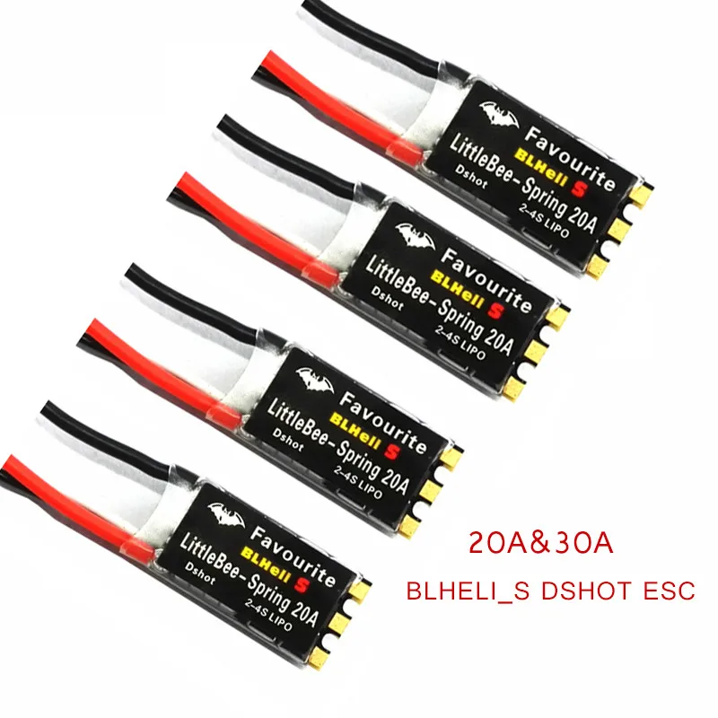 

1 / 2 / 4PCS Favourite FVT LittleBepring 20A 30A ESC BLHeli_S 2-4S 2-6S Dshot Mulitshot ESC For RC Models Spare Part DIY Accs