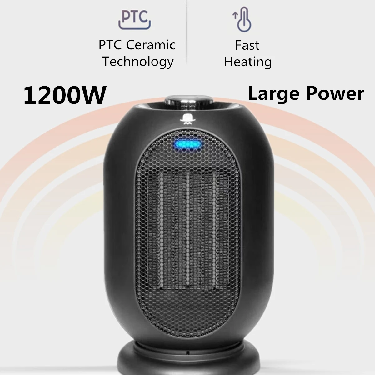 

1500W Mini Fan Heater Desktop Household Appliances Electric Heater Warmer Machine for Winter Bedroom with Indicator Lights