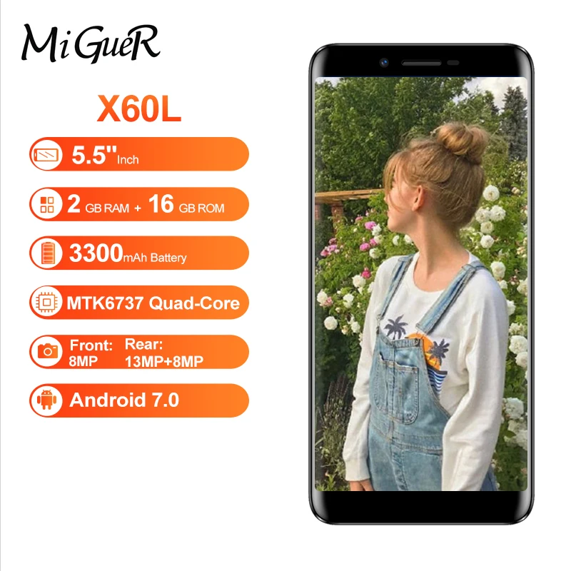 DOOGEE X60L 4G 5 дюймов 18:9 полноэкранный мобильный телефон Android 7 0 MTK6737 четырехъядерный 2