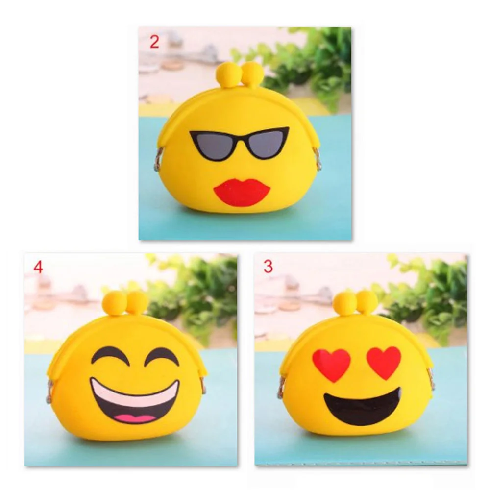 سيليكون لطيف البسيطة التعبير محفظة نسائية للعملات المعدنية تغيير طفيف محفظة الوجه المبتسم النساء مفتاح المحفظة عملة Storag حقيبة للأطفال هداي...