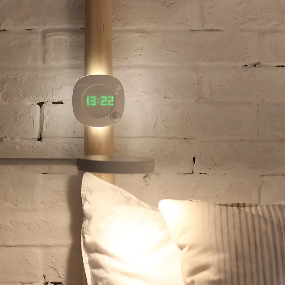 Магнитная сроки светодио дный LED средства ухода за кожей индукции ночник прикроватный время Smart гостиная перезаряжаемые сна вращения