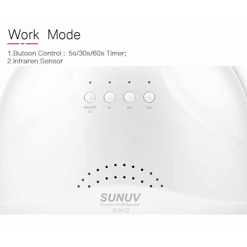 SUNUV Sunone 48 Вт профессиональный ногтей лампе светодио дный Маникюр УФ лампы сушилка