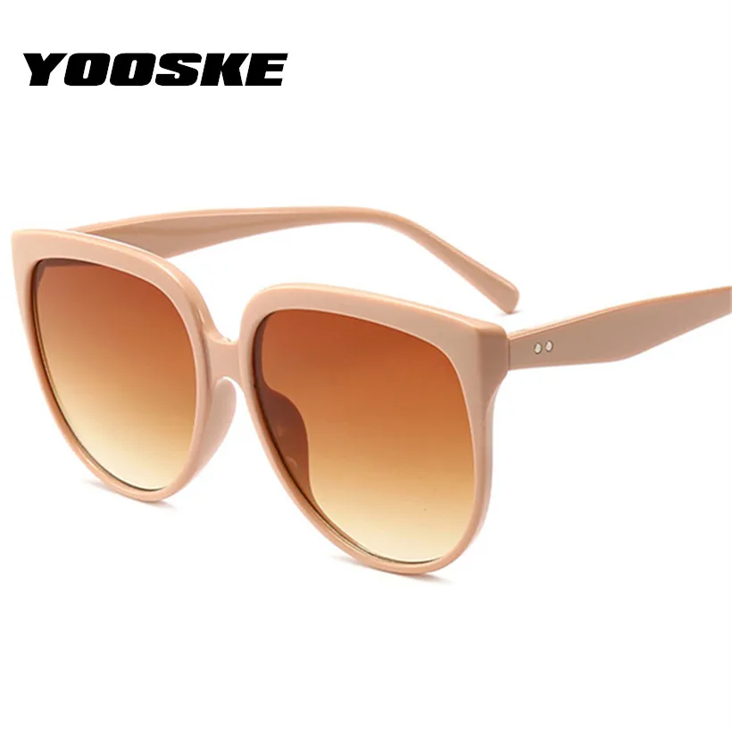 

YOOSKE Women Cat Eye Sunglasses Luxury Oversized Sun Glasses Retro Brand Design Big Frame Lady Eyewear UV400