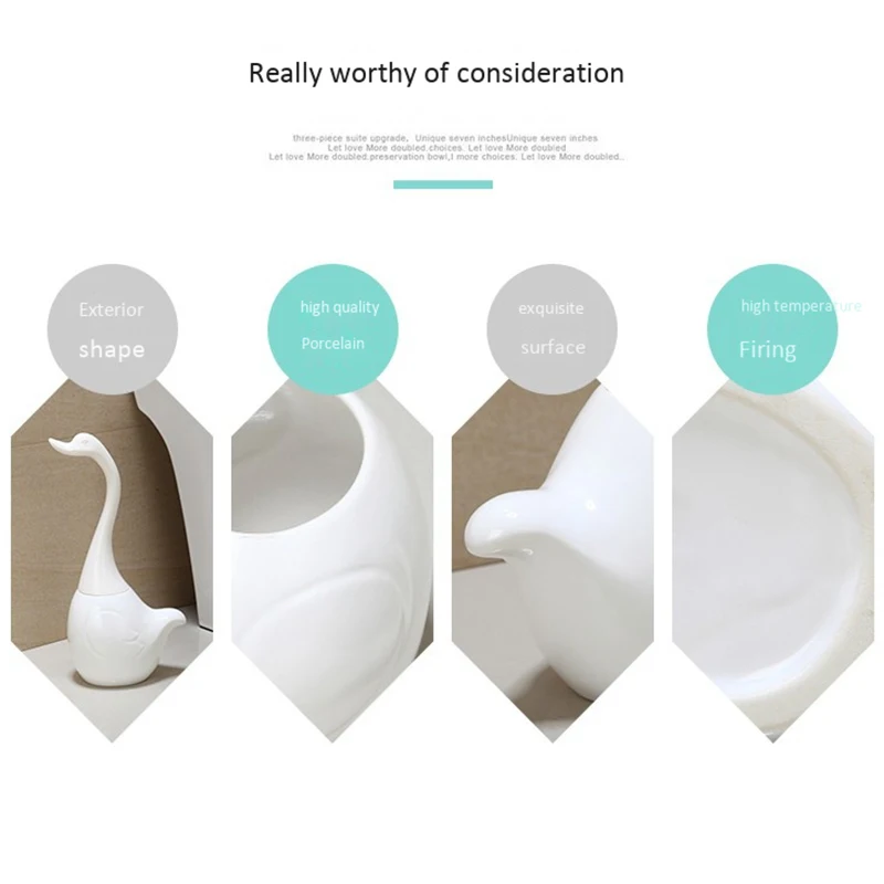 BIFI-керамический пластиковый держатель для туалетной щетки с лебедем, креативная щетка для ванной, забавный бытовой чистящий инструмент, чистящая щетка