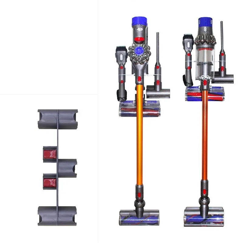 Preise Neue Grau Staubsauger Teil Halter Lagerung Rack Für Dyson V7 V8 V10 Absolute Pinsel Werkzeug Basis Stand Organizer Container teile
