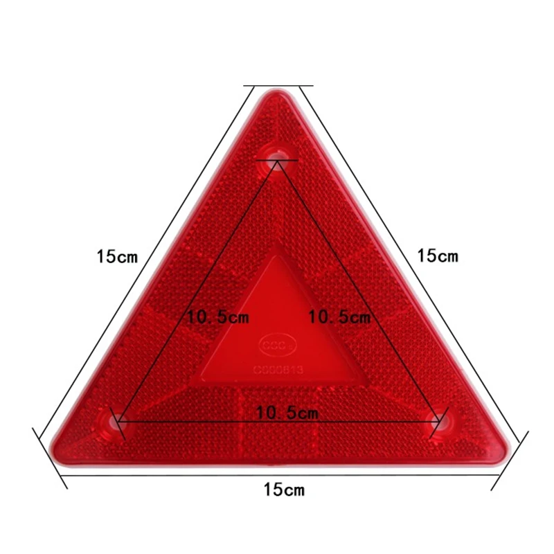 1 шт. треугольник тревожный светоотражатель стоп-сигнал светоотражающий щиток c предупреждающим знаком грузовик пластина красный задний свет 18507