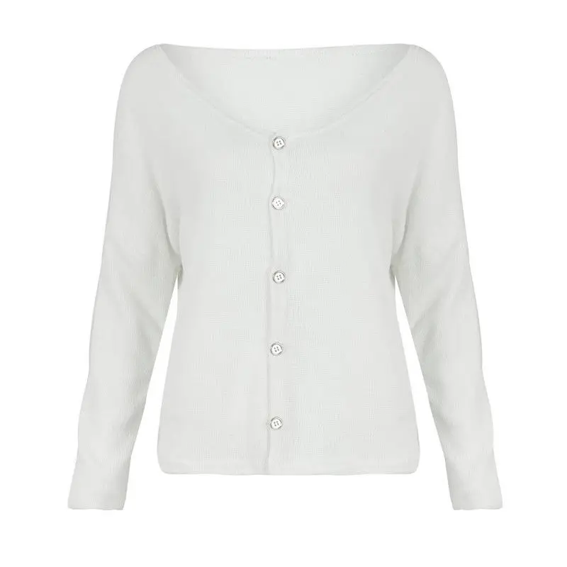 

Women Fashion Button Fall Winter Warm Cardigan Loose Sweater Long Sleeve Knitted Outwear 4 Colors Size S-XL