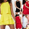 Buen valor Mini traje de vacaciones para mujer, mono de playa sin mangas, pantalones de pierna ancha, Sexy, para fiesta y Club, verano 2019 gzwBrGJQ