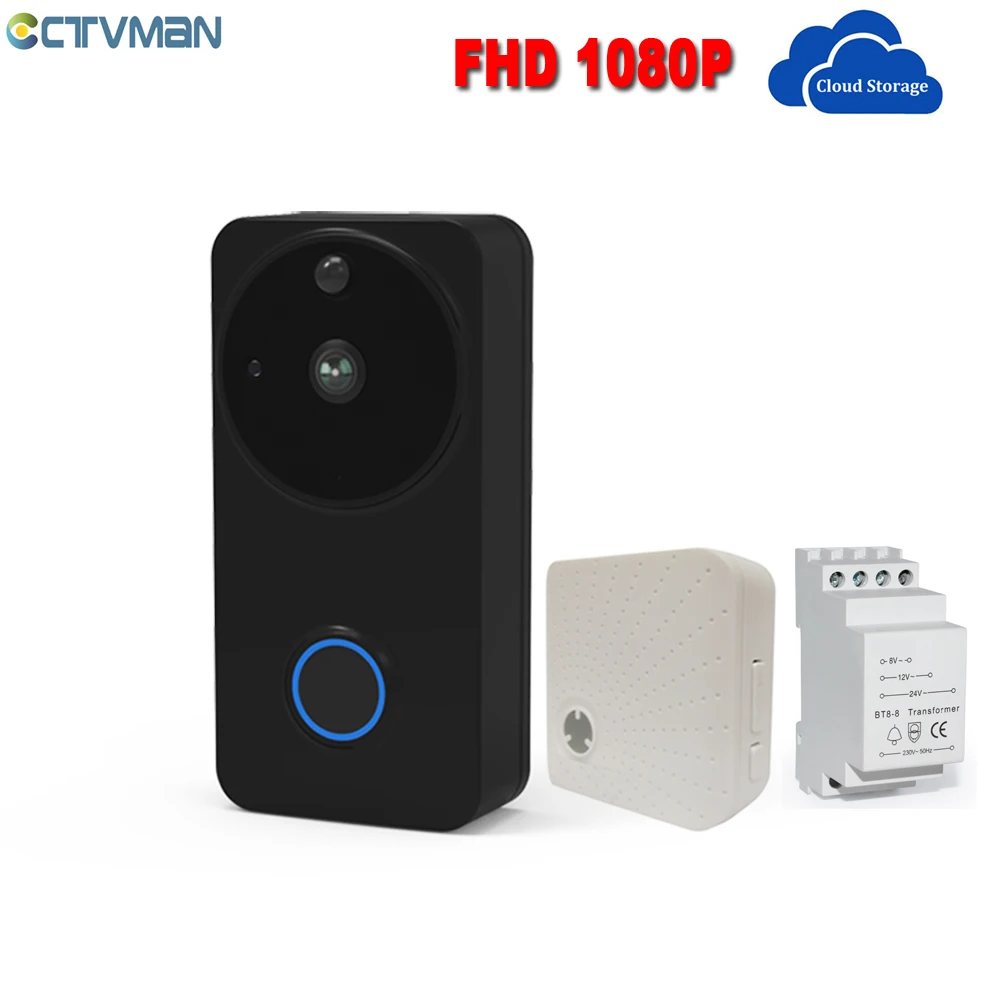 CTVMAN Wi Fi видео дверные звонки 1080 P облако Смарт дверной звонок 24 в беспроводной домофон для частного дома Видеозвонок безопасности