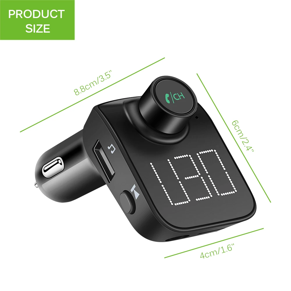 

5V Car FM Transmitter car stereo 2.4A USB charge MP3 Player U disk LCD Display Car Kit Charger Adapter