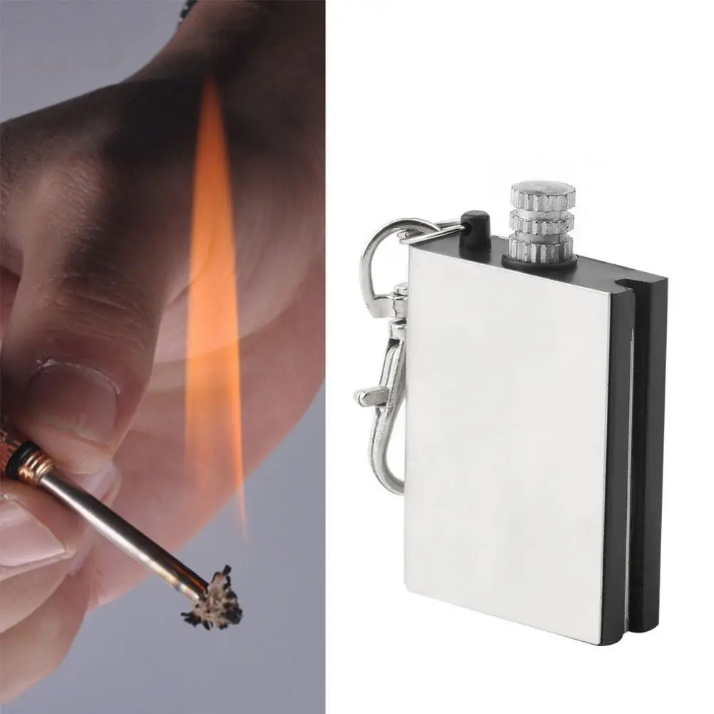 

Fire starter tool Metal match flint outdoor bushcraft stone lighter steel magnesium survive camp hike