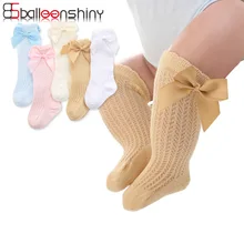 BalleenShiny – chaussettes pour bébé fille, en maille de coton, respirantes, antidérapantes, pour nouveau-né, de 0 à 3 ans