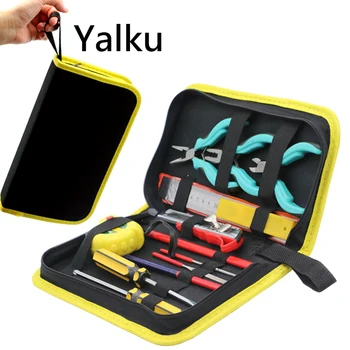 

Yalku 13 in 1 Hand Tool Set Screwdriver Knife Plier Hand Tool Set Toolkit Combination Tool Set File Pencil Ruler Knife Blade