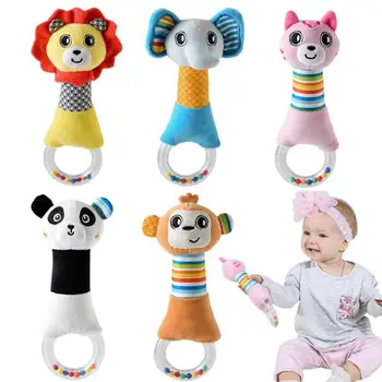 

Baby Cartoon Ring Bell Newborn Hand Shake Rattles Grasp Toys Soft Mobile Infant Crib Dolls Gift for Baby Kids