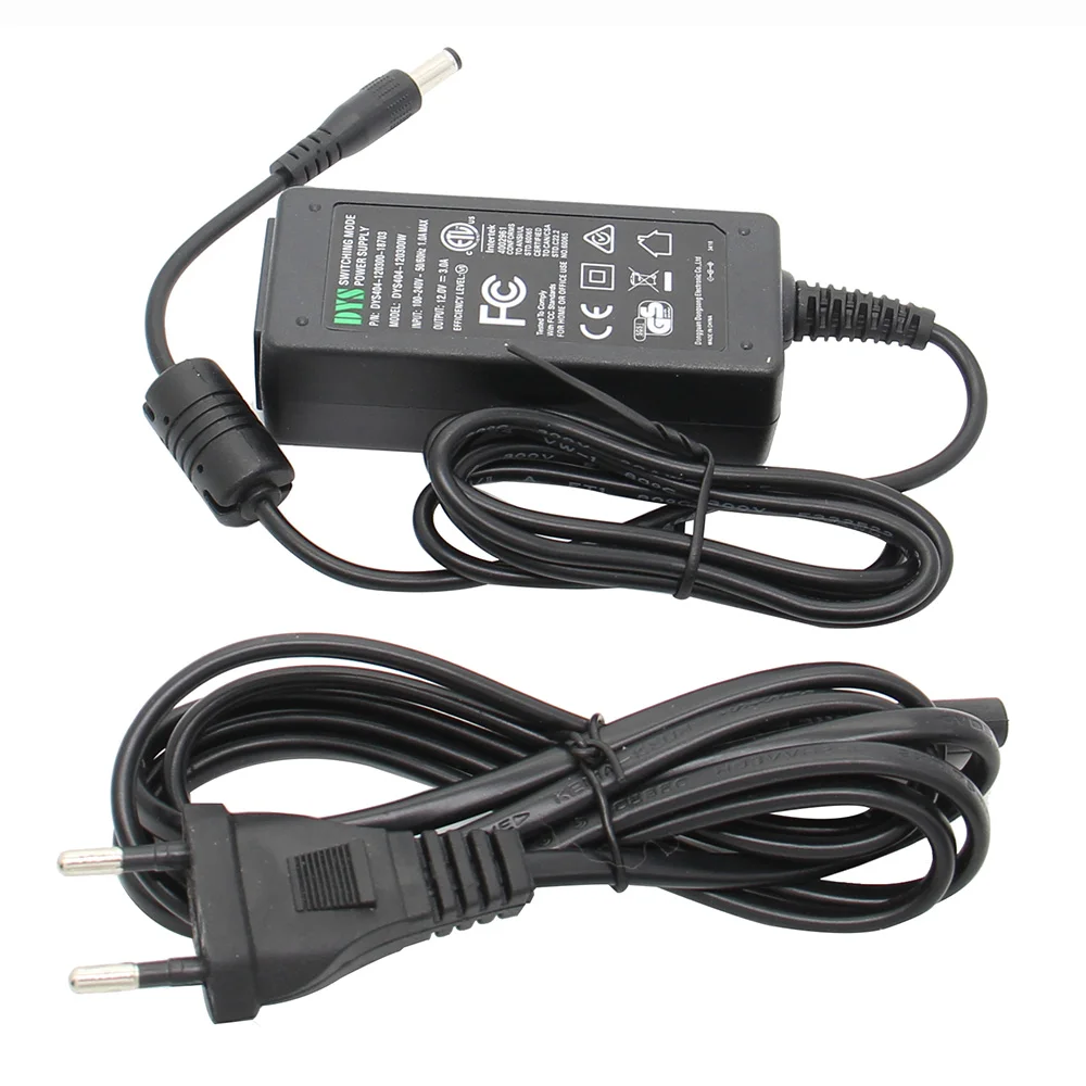 LEORY DC 5 5x2 5mm 12V 3A Power Supply Power Adapter EU US UK Plug for
